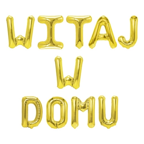 Balony foliowe napis witaj w domu dekoracja